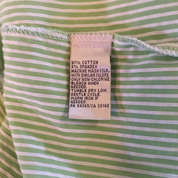 Allison Daley Vintage Spring Jean Jacket Mint Green White Stripes Ladies Size 10 - Picture 6 of 10